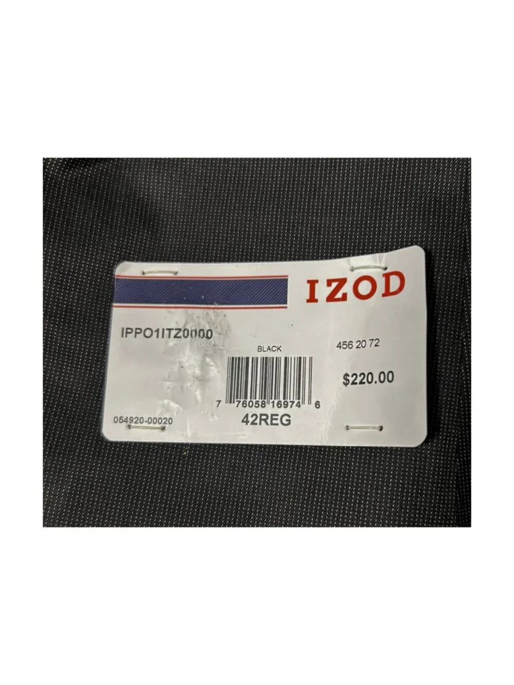 IZOD Men's Black Suit Jacket 42R NWT Formal